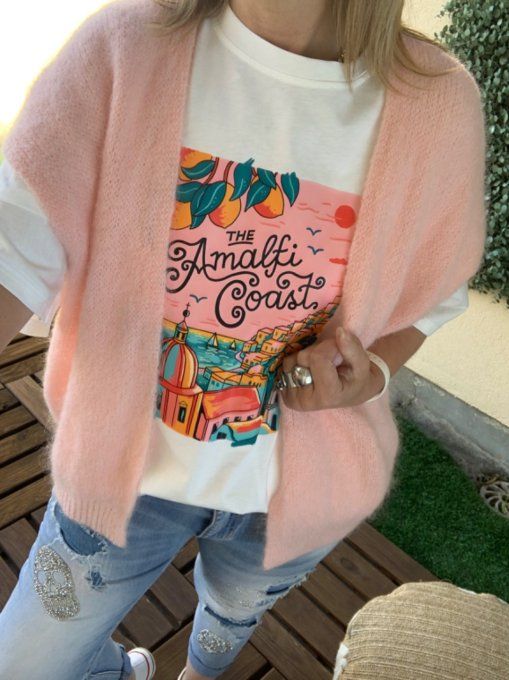 Gilet sans manches rose baby 