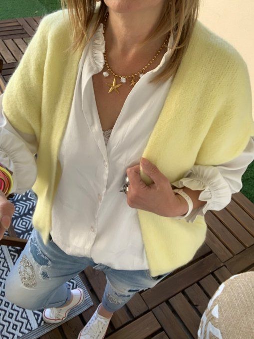 Gilet sans manches jaune 