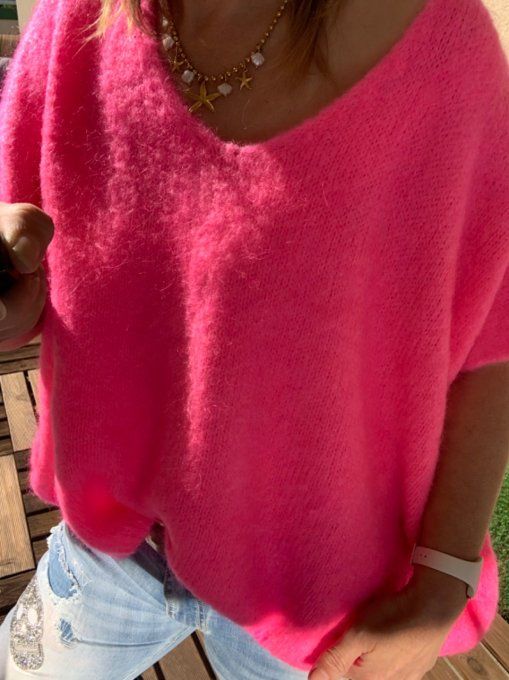 Pull Mina fushia 