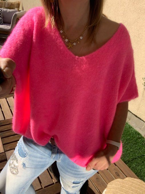 Pull Mina fushia 