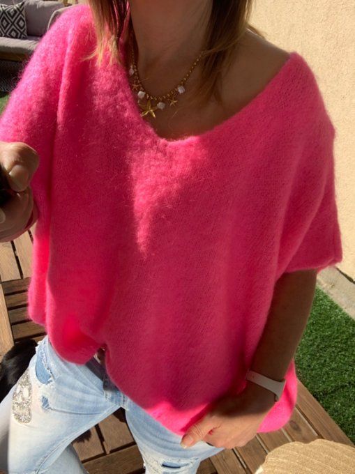 Pull Mina fushia 