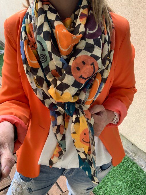 Grand foulard smile 