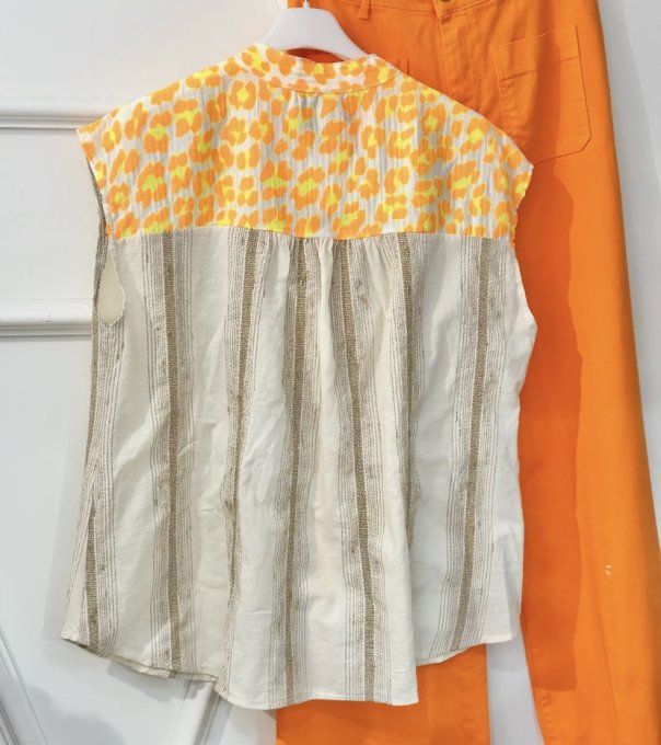 Chemise Coralie orange Fluo 