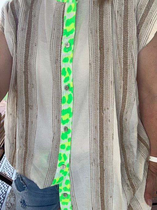 Chemise Coralie vert fluo 