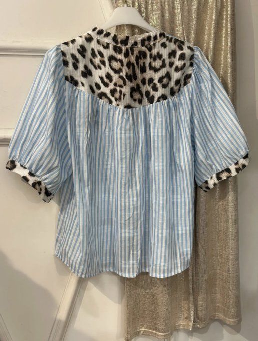 Chemise Léo Palm marron