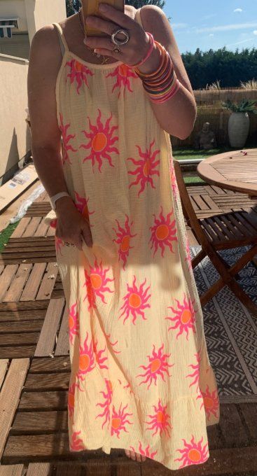 Robe longue Sun jaune 