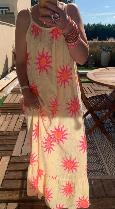 Robe longue Sun jaune 