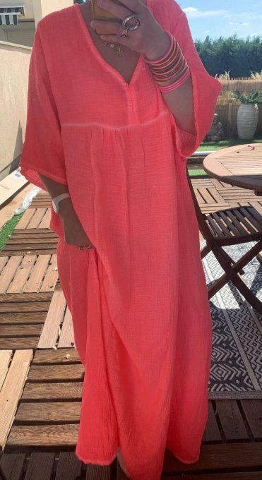 Robe corail fluo