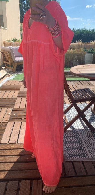 Robe corail fluo