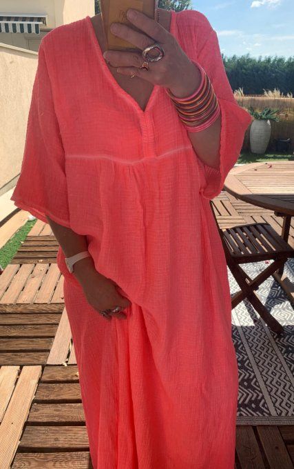 Robe corail fluo