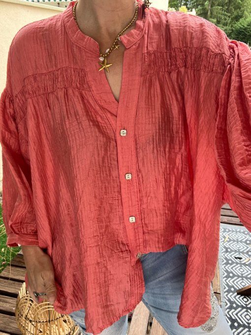 Chemise smile pepe rose 