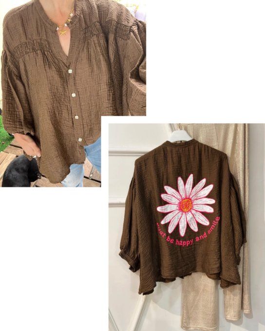 Chemise Smile chocolat 